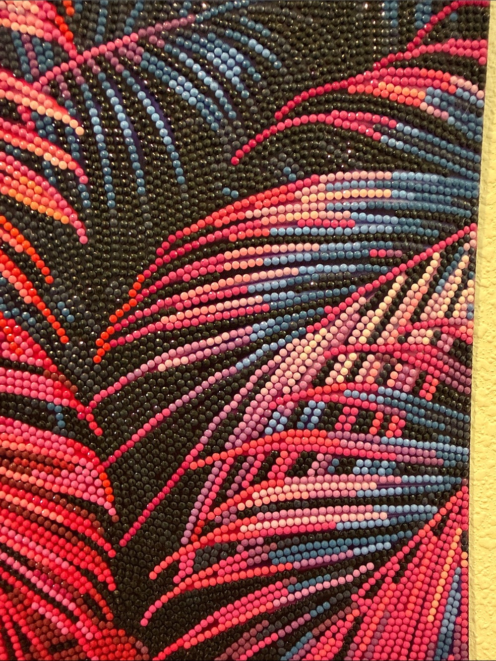 Hand Crafted Colorful Palms Tropical Diamond Art Ready To Hang 11”x 14” - Picture 4 of 6